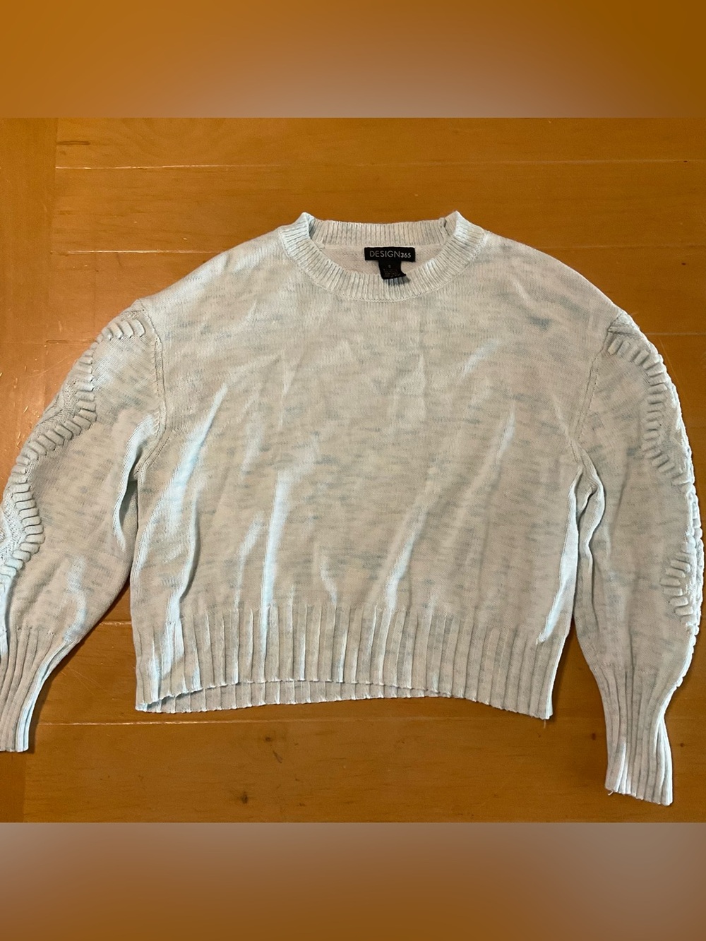 Design365 Light Blue Crewneck Sweater - Women's Casual Knit